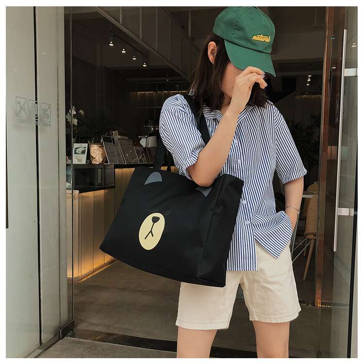 旅行バッグ クマさん笑顔の大容量トートバッグ