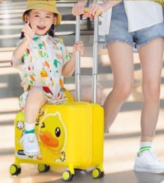 旅行バッグ 勉強応援アヒル型キャリーケース