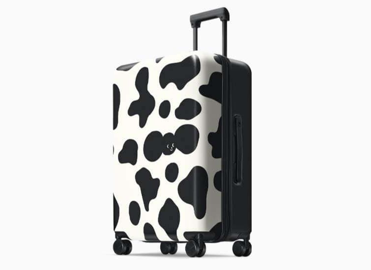 旅行バッグ 牛柄の大容量キャリーバッグ
