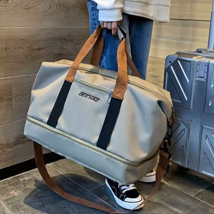 旅行バッグ 多機能ボストンバッグ収納付き大容量旅行バッグ