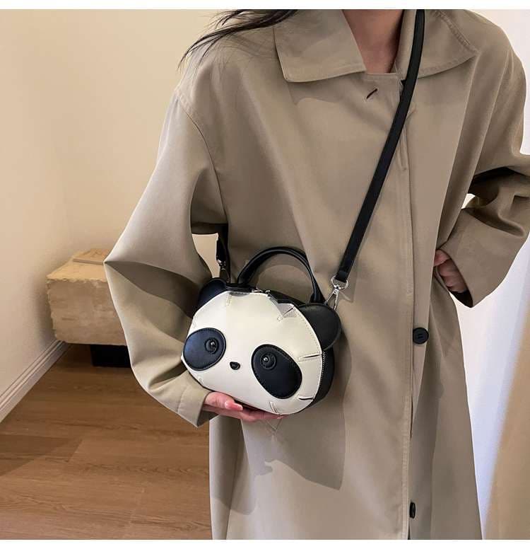 旅行バッグ パンダさん顔の小さな手提げバッグ