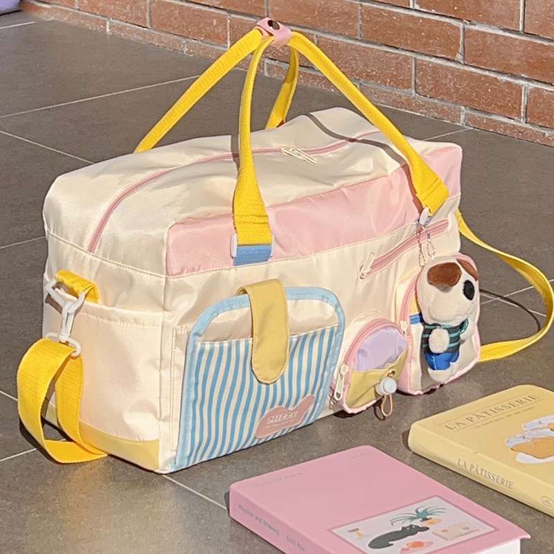 旅行バッグ ゆるかわパステル トラベルバッグ