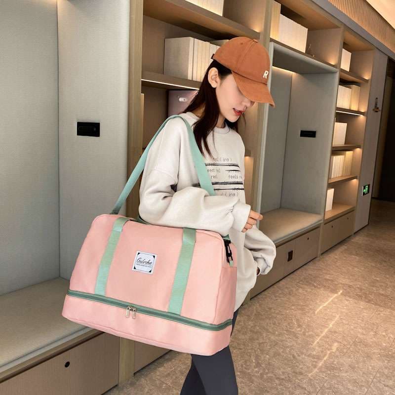旅行バッグ ツートーンダブルデッキトートバッグ