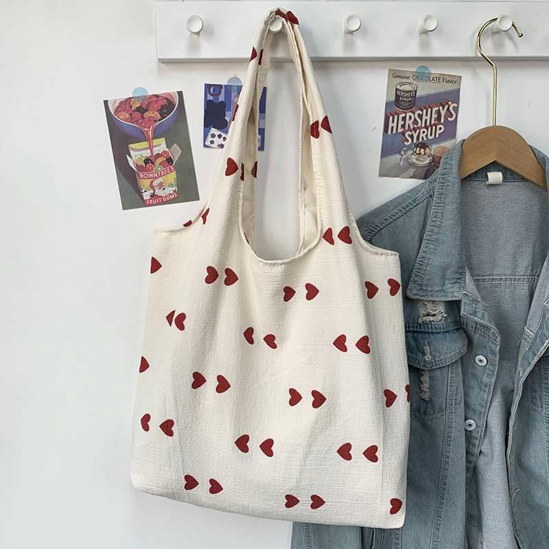 旅行バッグ 花柄刺繍入りエコバッグ