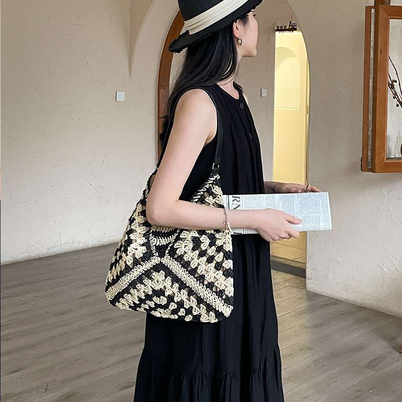 旅行バッグ 夏の思い出編みバッグ