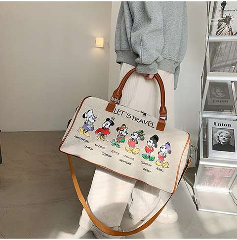 旅行バッグ ネズミキャラ旅行ボストンバッグ