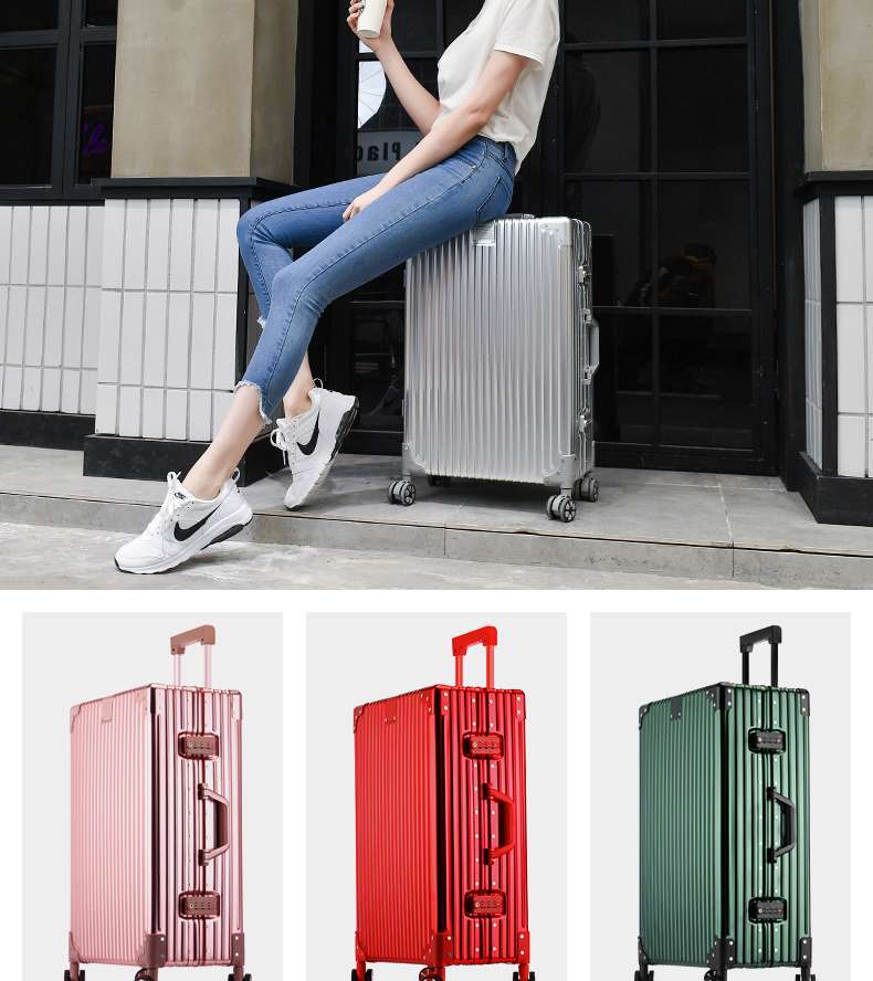 旅行バッグ  高級アルミニウム製スーツケース