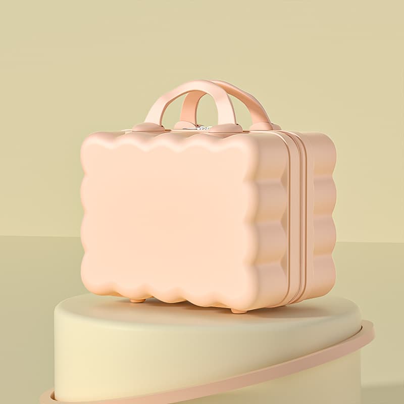 旅行バッグ うねり模様のふわふわ手提げキャリーケース