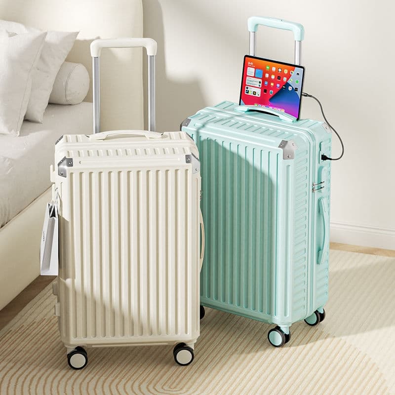 旅行バッグ スマート充電機能付き縦型キャリーケース