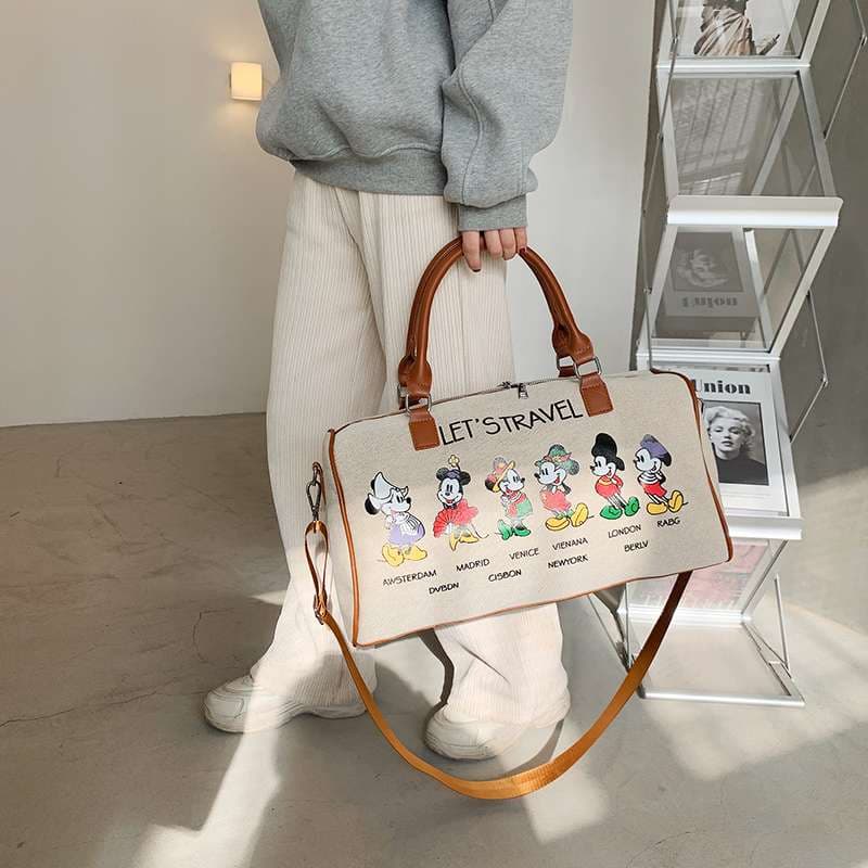 旅行バッグ ネズミキャラ旅行ボストンバッグ