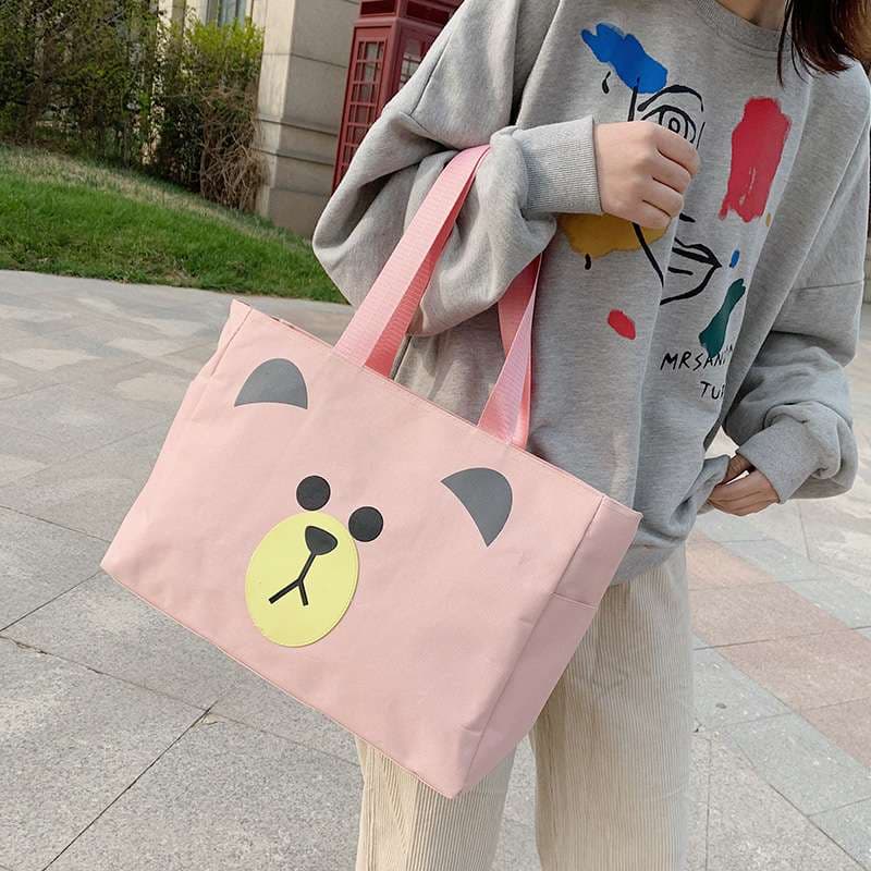 旅行バッグ くまさんフェイス トートバッグ