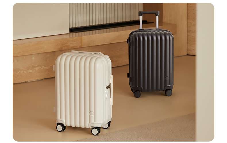 旅行バッグ  スタイリッシュ軽量リブ付きキャリーケース