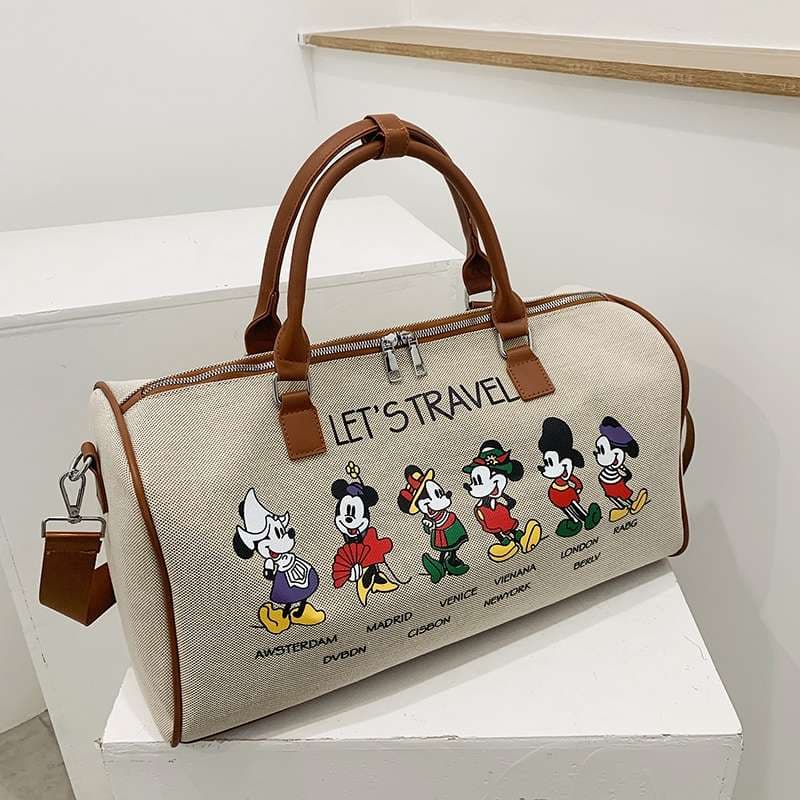 旅行バッグ ネズミキャラ旅行ボストンバッグ