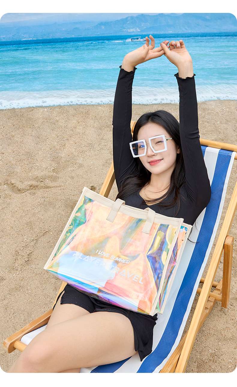旅行バッグ 透明感きらめく夏の海辺バッグ