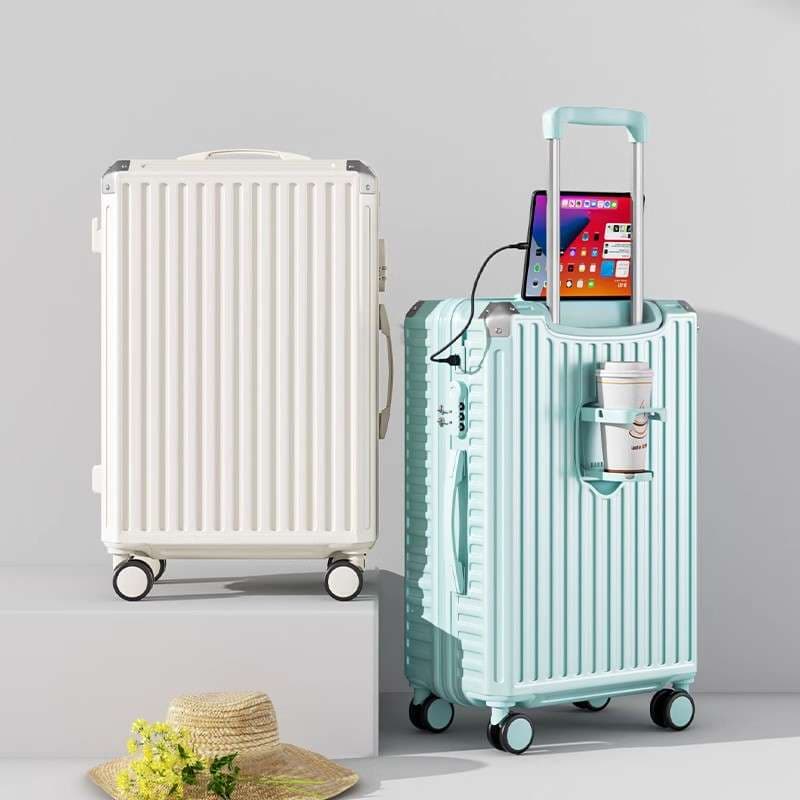 旅行バッグ スマート充電ポート付きキャリーケース