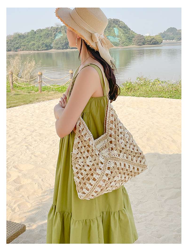 旅行バッグ 夏の思い出編みバッグ