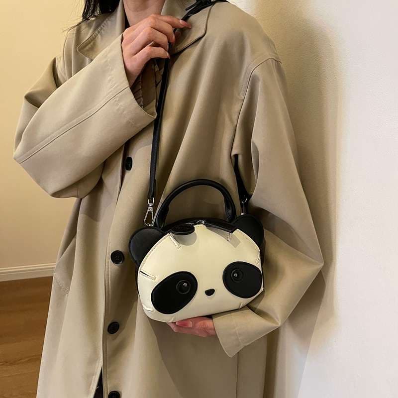旅行バッグ パンダさん顔の小さな手提げバッグ