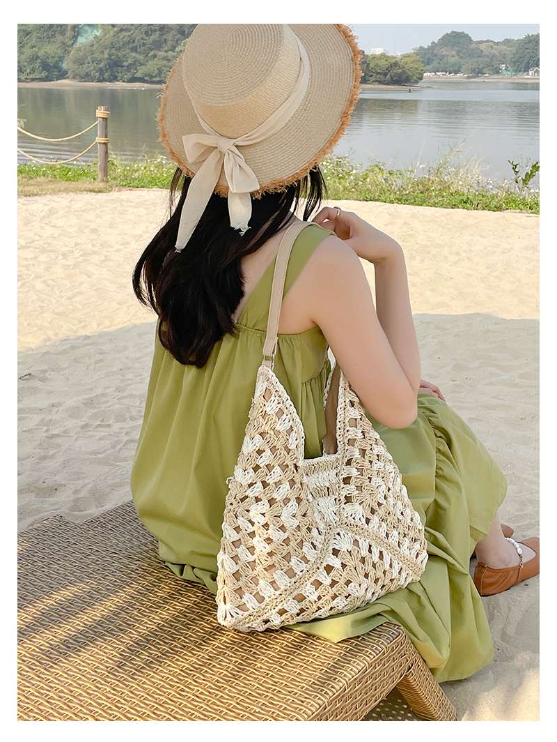 旅行バッグ 夏の思い出編みバッグ